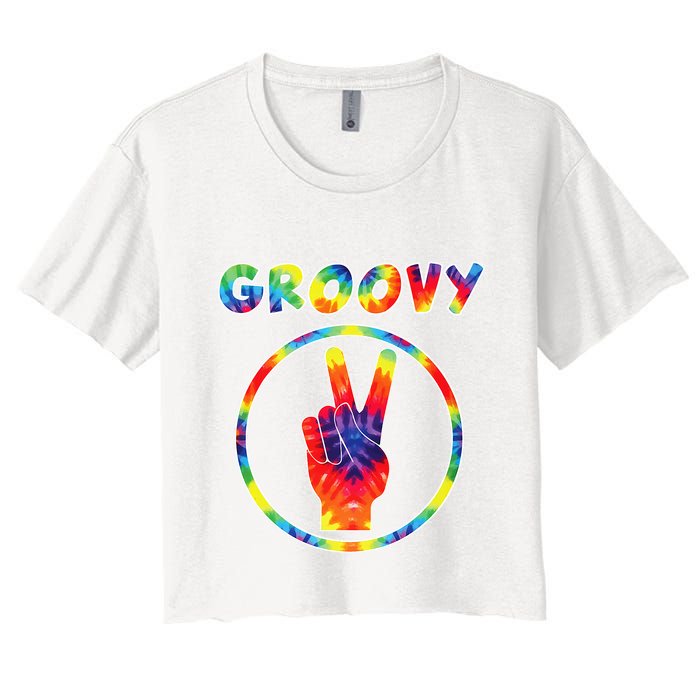 Groovy 70's Tie Dye   Vintage  For Retro Party Crop Top
