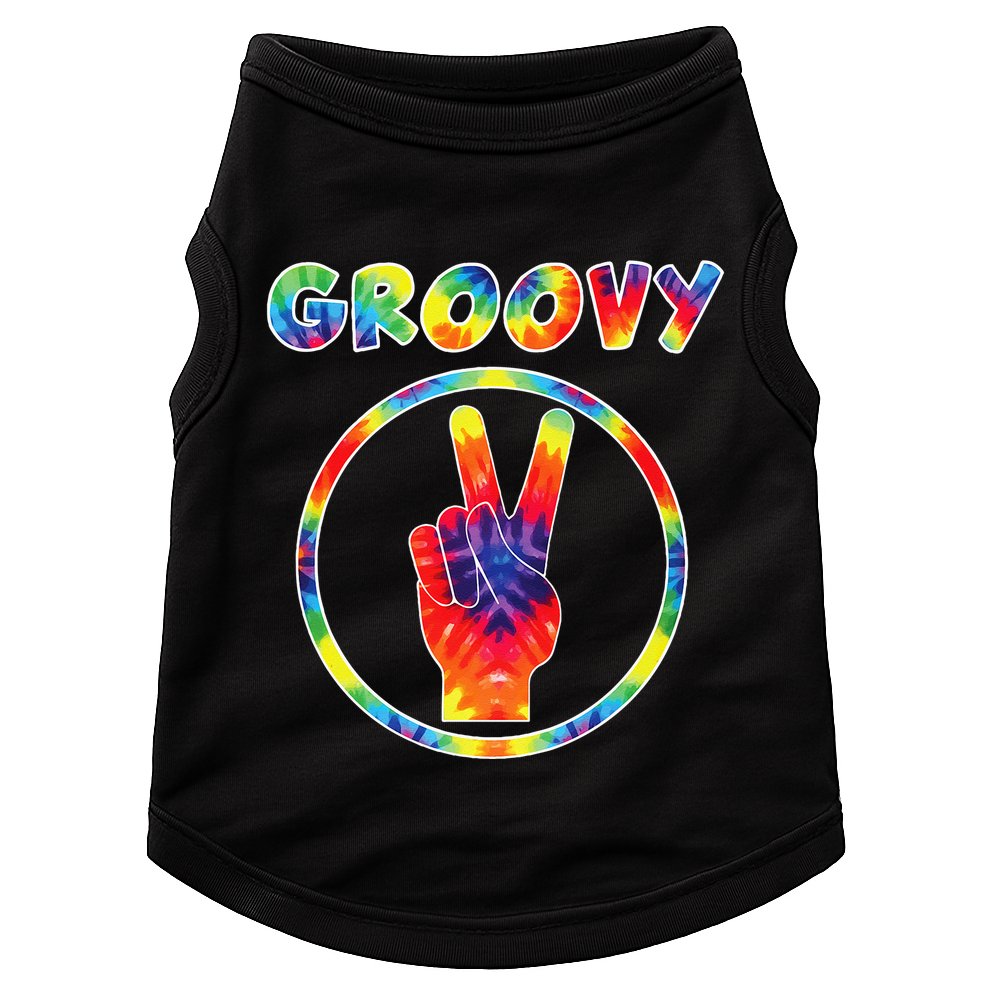 Groovy 70s Tie Dye Vintage For Retro Party Doggie Tank