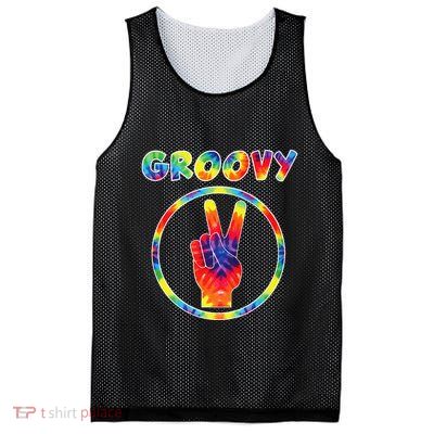 Groovy 70s Tie Dye Vintage For Retro Party Mesh Reversible Basketball Jersey Tank