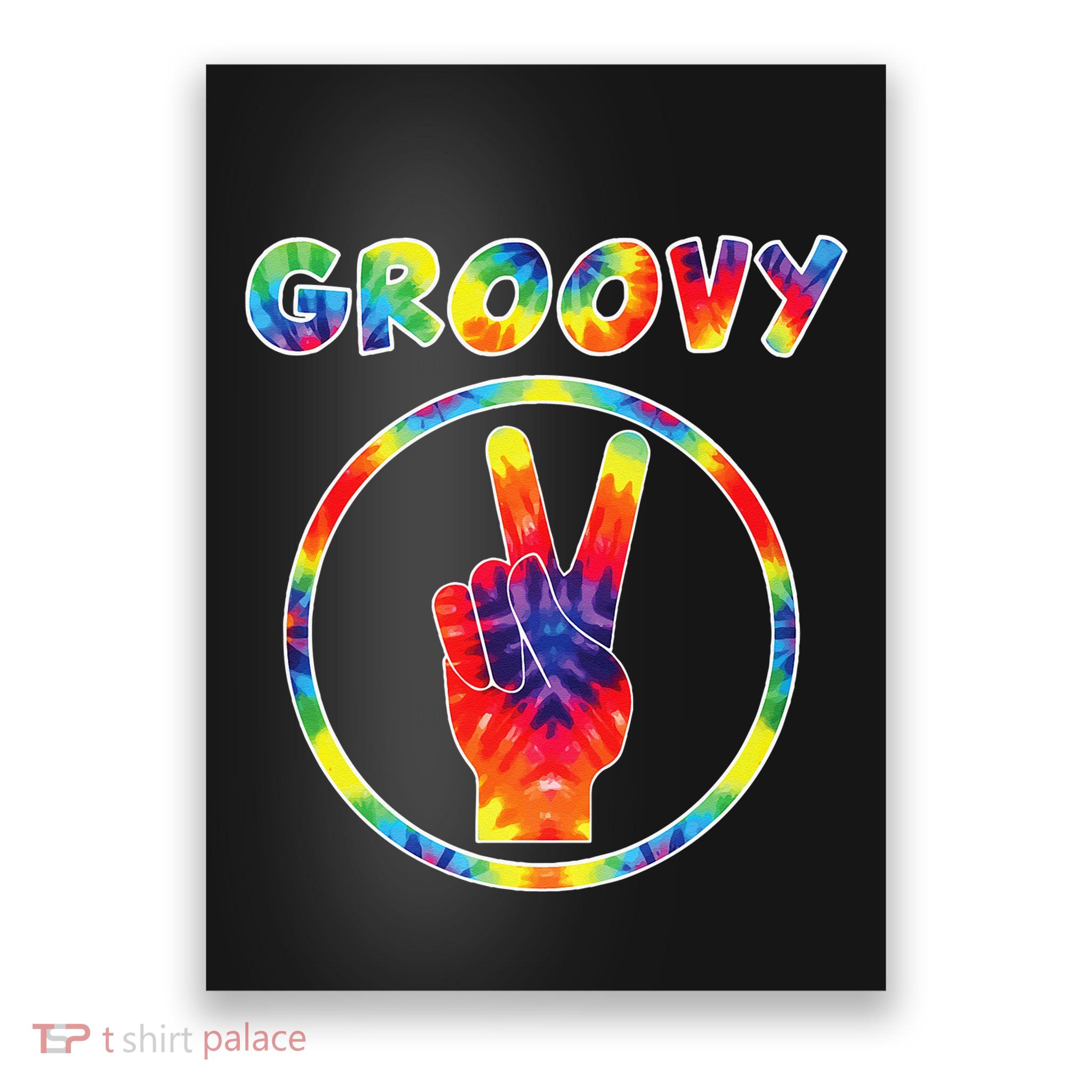Groovy 70s Tie Dye Vintage For Retro Party Poster