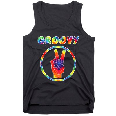 Groovy 70s Tie Dye Vintage For Retro Party Tank Top