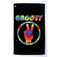 Groovy 70s Tie Dye Vintage For Retro Party Golf Towel