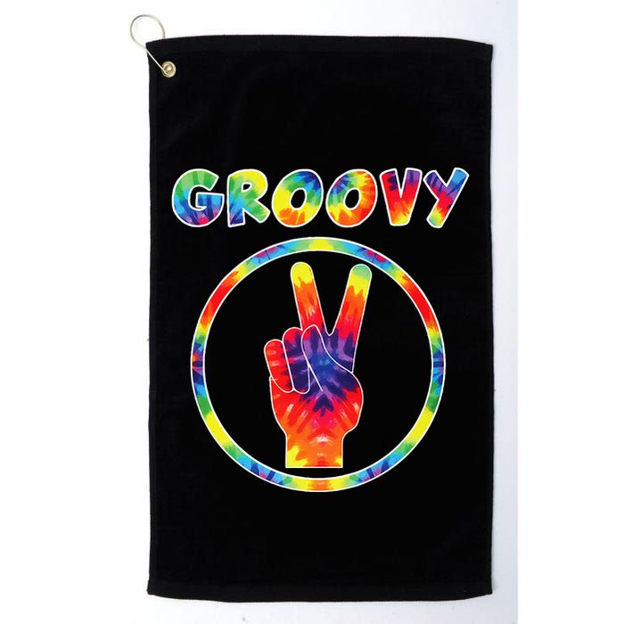 Groovy 70s Tie Dye Vintage For Retro Party Golf Towel