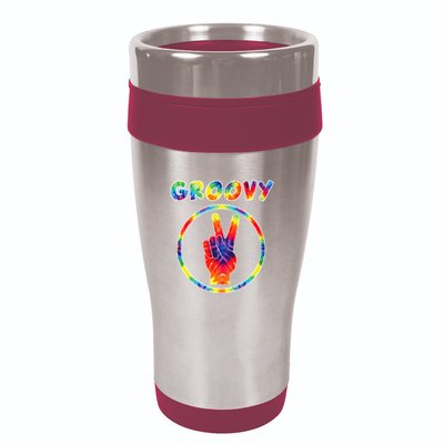 Groovy 70s Tie Dye Vintage For Retro Party 16oz Travel Tumbler