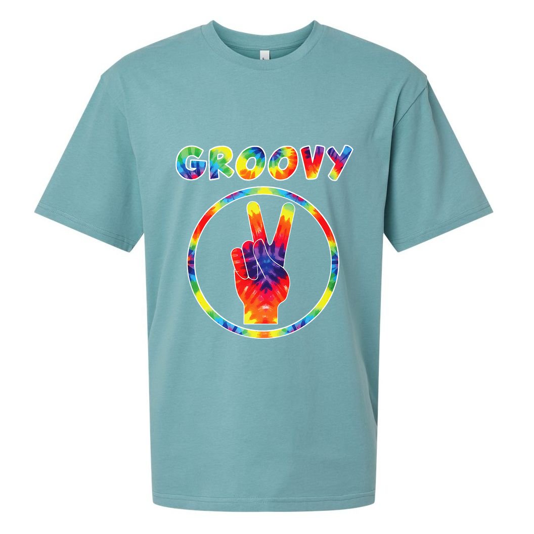 Groovy 70s Tie Dye Vintage For Retro Party Sueded Cloud Jersey T-Shirt