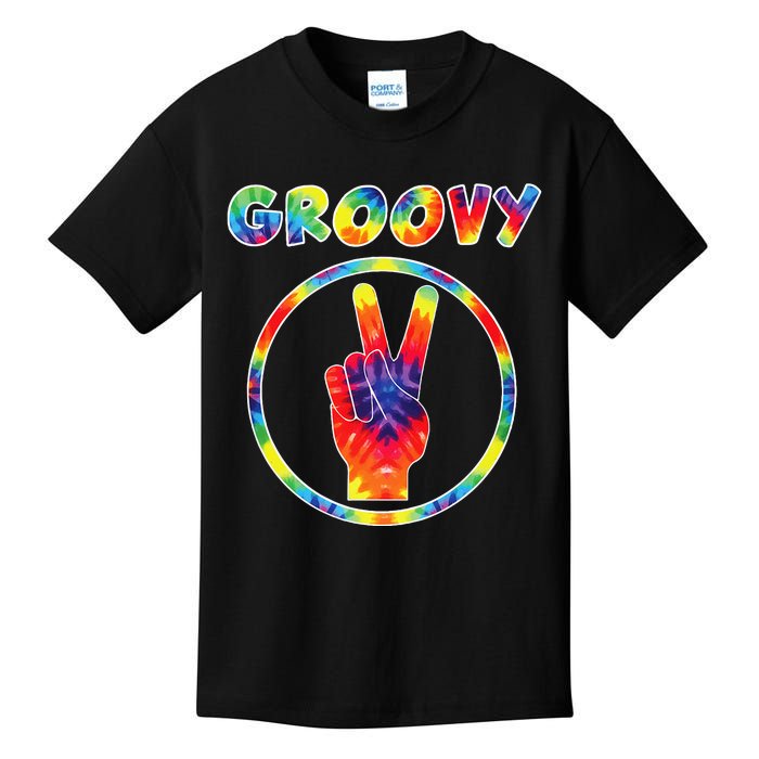 Groovy 70s Tie Dye Vintage For Retro Party Kids T-Shirt