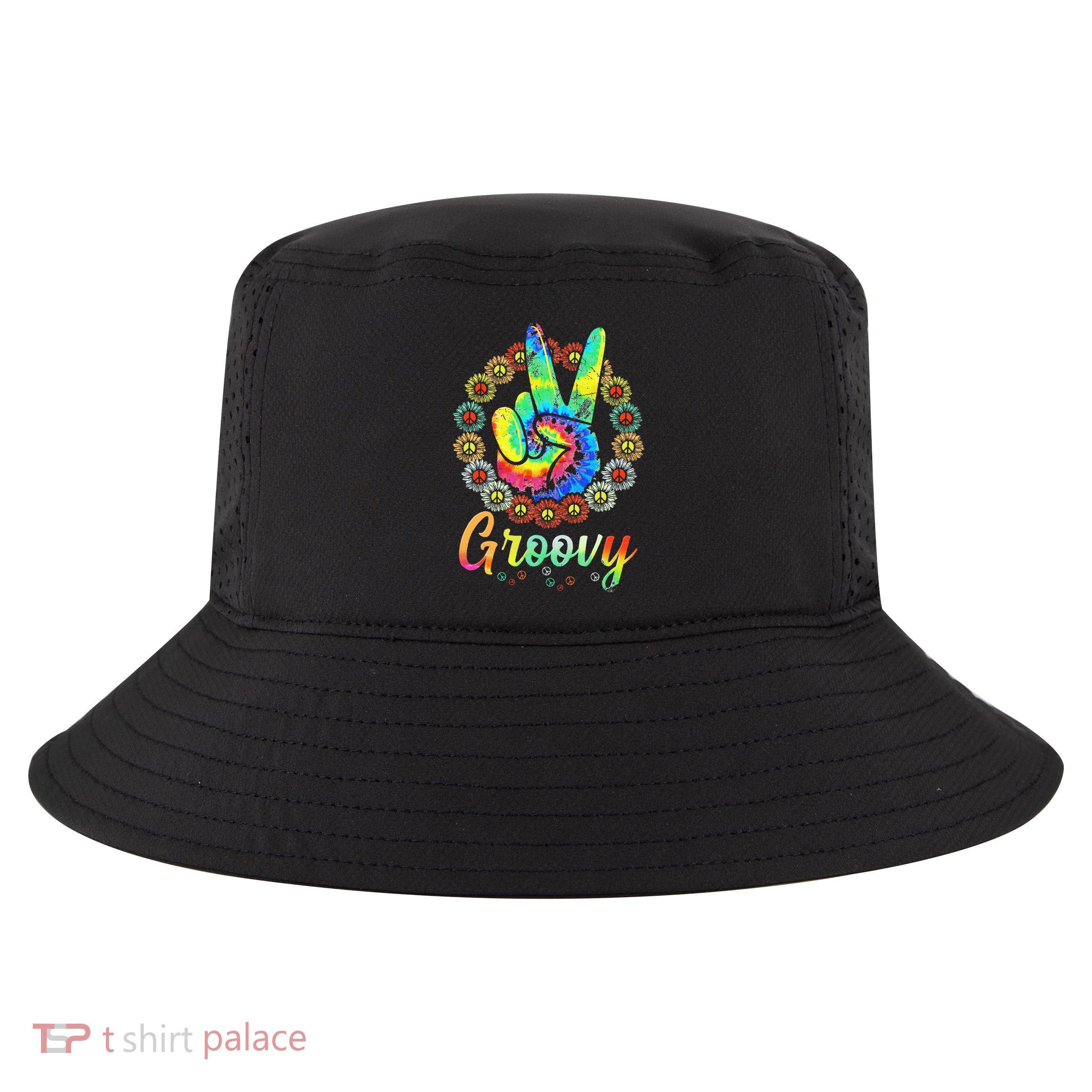 Groovy 70s Tie Dye Vintage 70s Retro 70s Hippie Costume Cool Comfort Performance Bucket Hat