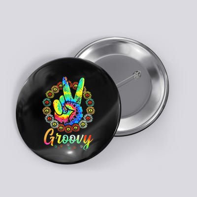 Groovy 70s Tie Dye Vintage 70s Retro 70s Hippie Costume Button