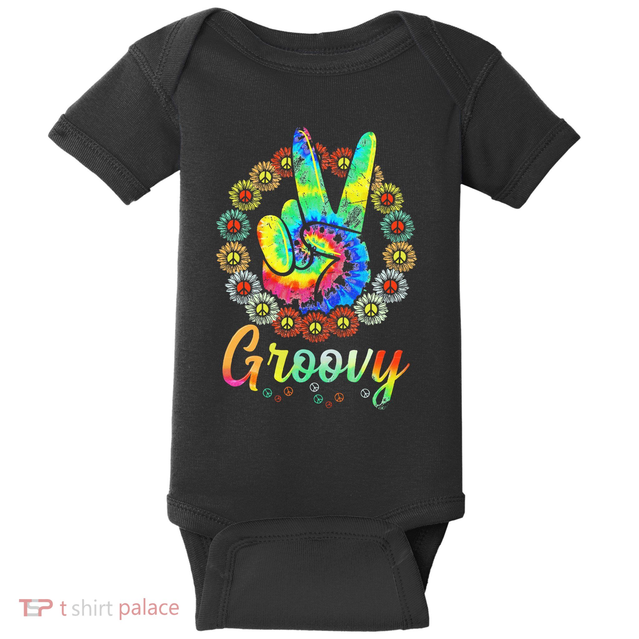 Groovy 70s Tie Dye Vintage 70s Retro 70s Hippie Costume Baby Bodysuit