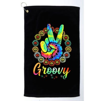 Groovy 70s Tie Dye Vintage 70s Retro 70s Hippie Costume Golf Towel