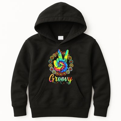 Groovy 70s Tie Dye Vintage 70s Retro 70s Hippie Costume Kids Hoodie