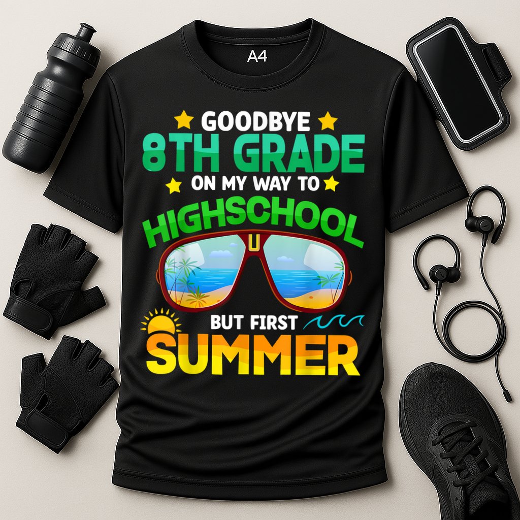Goodbye 8th Grade Graduation To Highschool Hello Summer Him Performance Shirt