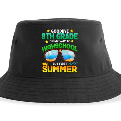 Goodbye 8th Grade Graduation To Highschool Hello Summer Him Sustainable Bucket Hat