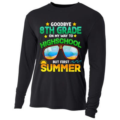 Goodbye 8th Grade Graduation To Highschool Hello Summer Him Cooling Performance Long Sleeve Crew