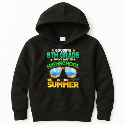 Goodbye 8th Grade Graduation To Highschool Hello Summer Him Kids Hoodie