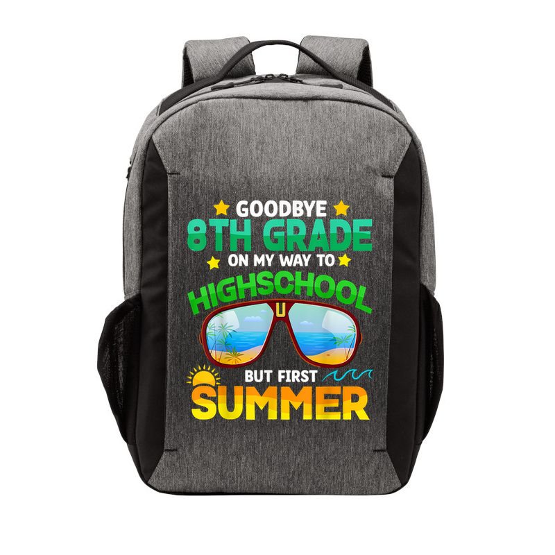 Goodbye 8th Grade Graduation To Highschool Hello Summer Him Vector Backpack