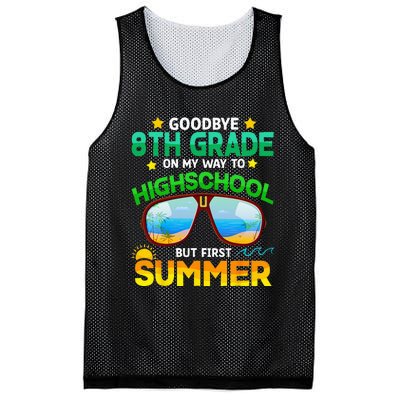 Goodbye 8th Grade Graduation To Highschool Hello Summer Him Mesh Reversible Basketball Jersey Tank