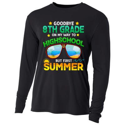 Goodbye 8th Grade Graduation To Highschool Hello Summer Him Cooling Performance Long Sleeve Crew