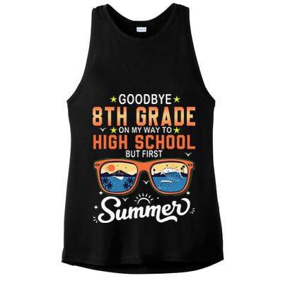 Goodbye 8th Grade Graduation To 9th Grade Hello Summer Ladies PosiCharge Tri-Blend Wicking Tank