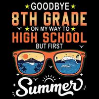 Goodbye 8th Grade Graduation To 9th Grade Hello Summer Cropped Pullover Crew