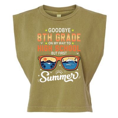 Goodbye 8th Grade Graduation To 9th Grade Hello Summer Garment-Dyed Women's Muscle Tee