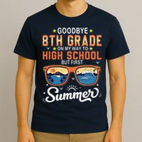 Goodbye 8th Grade Graduation To 9th Grade Hello Summer T-Shirt