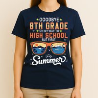 Goodbye 8th Grade Graduation To 9th Grade Hello Summer T-Shirt