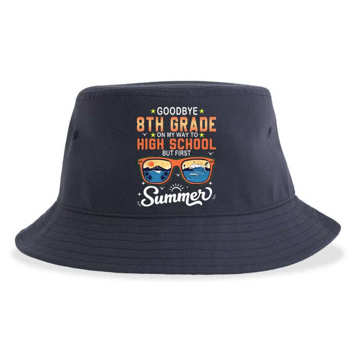 Goodbye 8th Grade Graduation To 9th Grade Hello Summer Sustainable Bucket Hat