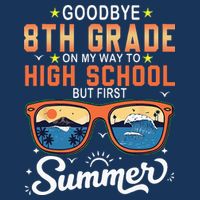 Goodbye 8th Grade Graduation To 9th Grade Hello Summer Drawstring Bag