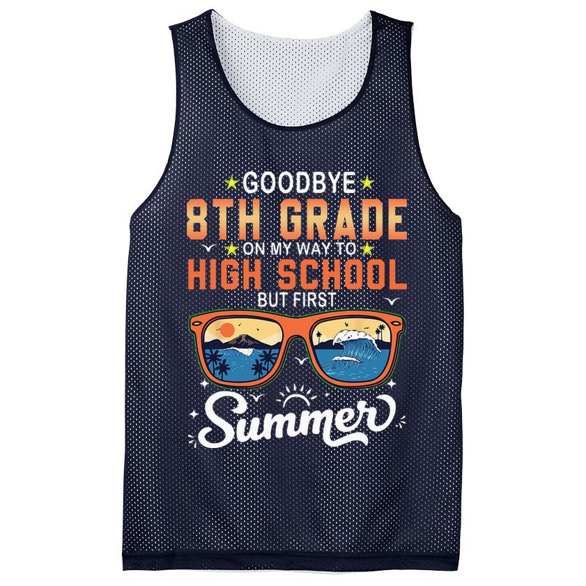Goodbye 8th Grade Graduation To 9th Grade Hello Summer Mesh Reversible Basketball Jersey Tank