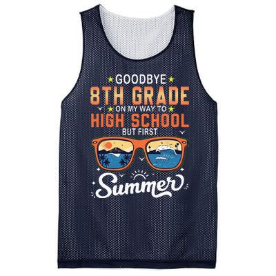 Goodbye 8th Grade Graduation To 9th Grade Hello Summer Mesh Reversible Basketball Jersey Tank