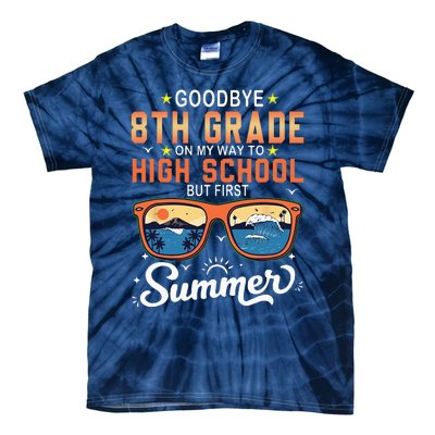 Goodbye 8th Grade Graduation To 9th Grade Hello Summer Tie-Dye T-Shirt