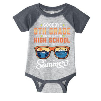 Goodbye 8th Grade Graduation To 9th Grade Hello Summer Infant Baby Jersey Bodysuit