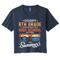Goodbye 8th Grade Graduation To 9th Grade Hello Summer Women's Crop Top Tee
