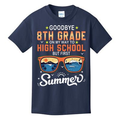 Goodbye 8th Grade Graduation To 9th Grade Hello Summer Kids T-Shirt
