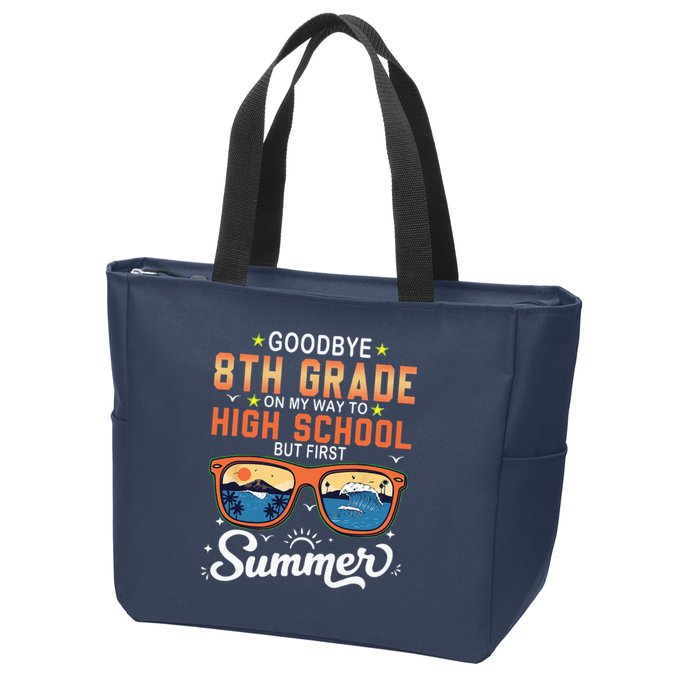 Goodbye 8th Grade Graduation To 9th Grade Hello Summer Zip Tote Bag