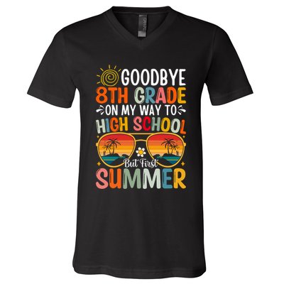Goodbye 8th Grade On My Way To High School V-Neck T-Shirt