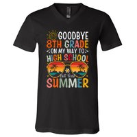 Goodbye 8th Grade On My Way To High School V-Neck T-Shirt