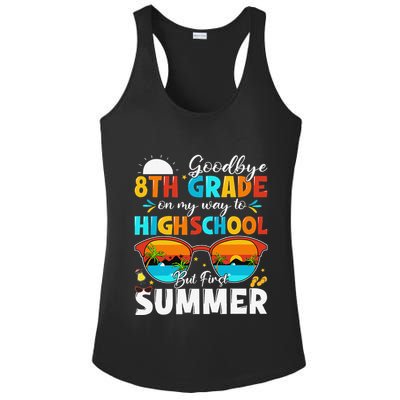 Goodbye 8th Grade Graduation To Highschool Hello Summer Ladies PosiCharge Competitor Racerback Tank