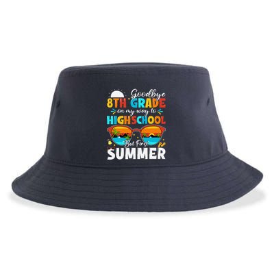 Goodbye 8th Grade Graduation To Highschool Hello Summer Sustainable Bucket Hat