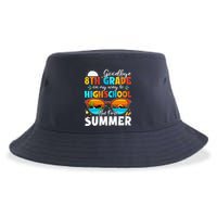 Goodbye 8th Grade Graduation To Highschool Hello Summer Sustainable Bucket Hat