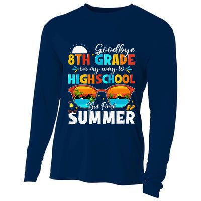 Goodbye 8th Grade Graduation To Highschool Hello Summer Cooling Performance Long Sleeve Crew