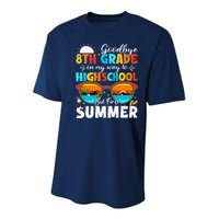 Goodbye 8th Grade Graduation To Highschool Hello Summer Youth Performance Sprint T-Shirt