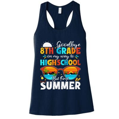 Goodbye 8th Grade Graduation To Highschool Hello Summer Womens Tank Top