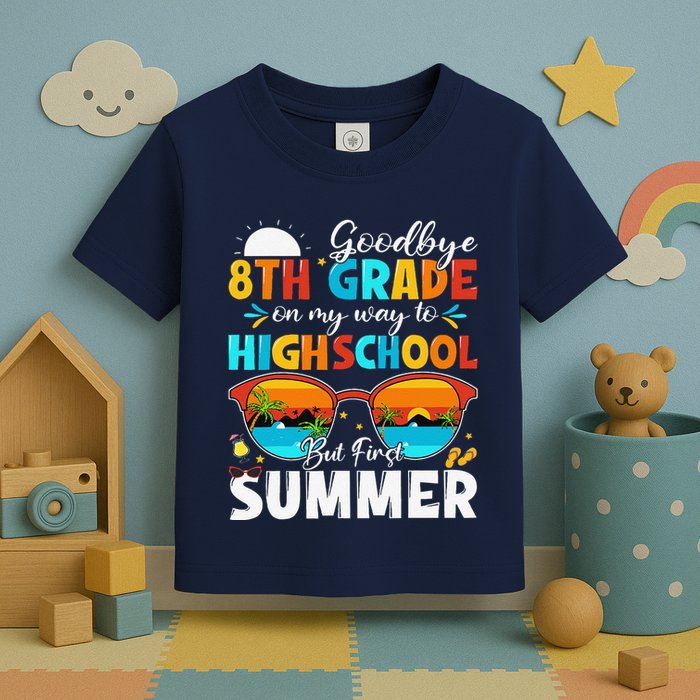 Goodbye 8th Grade Graduation To Highschool Hello Summer Toddler T-Shirt