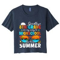 Goodbye 8th Grade Graduation To Highschool Hello Summer Women's Crop Top Tee