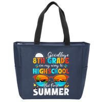 Goodbye 8th Grade Graduation To Highschool Hello Summer Zip Tote Bag