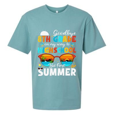 Goodbye 8th Grade Graduation To Highschool Hello Summer Sueded Cloud Jersey T-Shirt