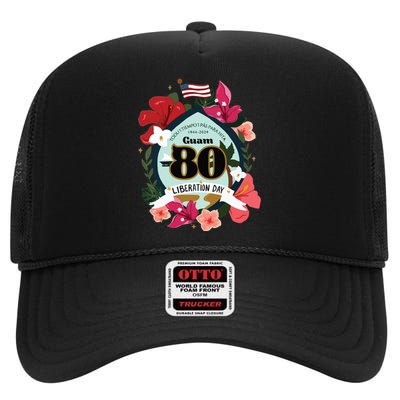 Guam 80th Liberation Day High Crown Mesh Back Trucker Hat