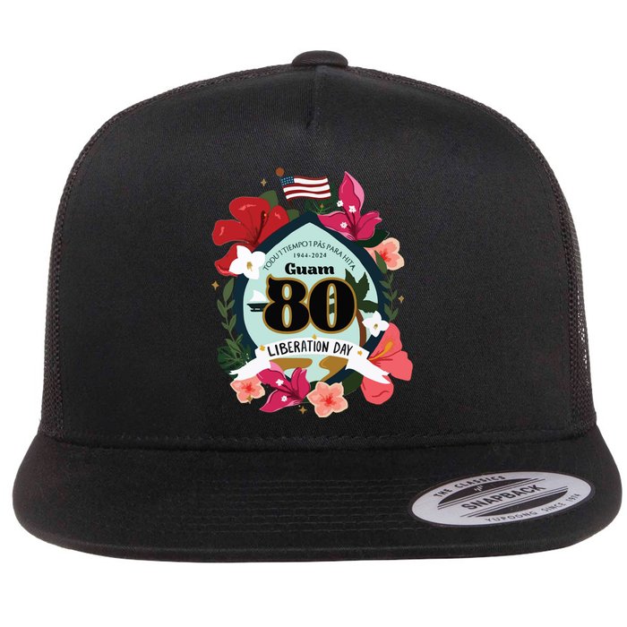 Guam 80th Liberation Day Flat Bill Trucker Hat